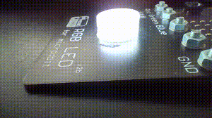 LED lighting up result